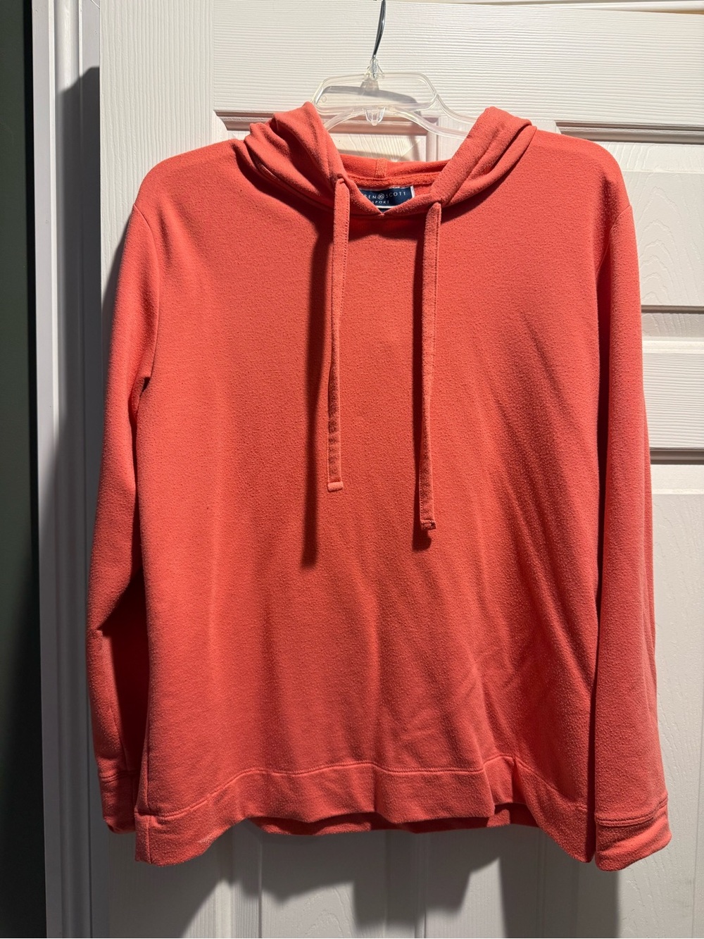 Karen Scott Coral Pullover Hoodie Sweater